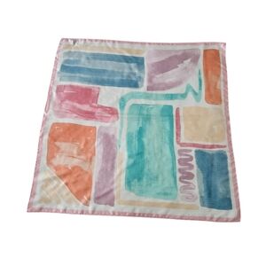 a new day Multicolor Abstract Pastel  100% Silk Scarf